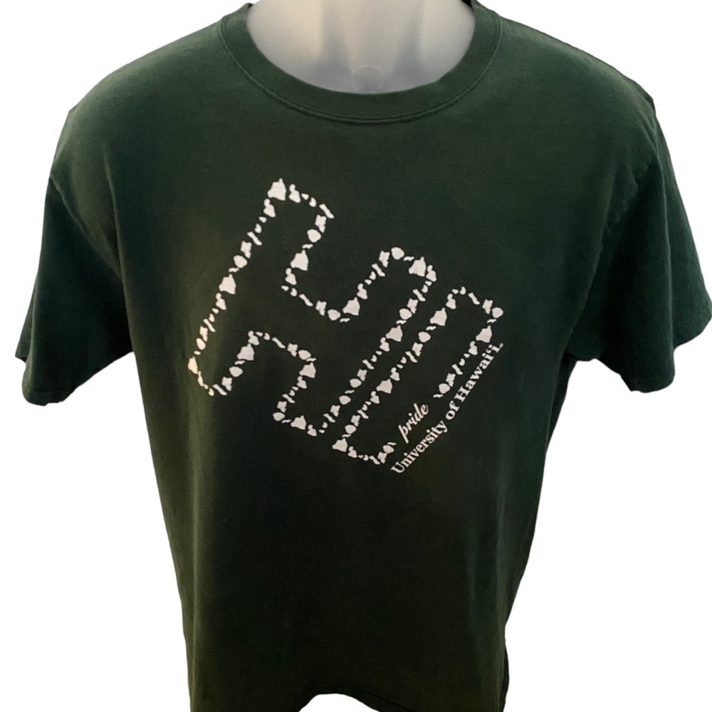 University of Hawaii Pride UH HI Green Tee Shirt Men M Medium